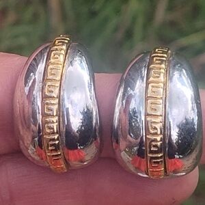 Givenchy Silver and Gold Geometric Earrings